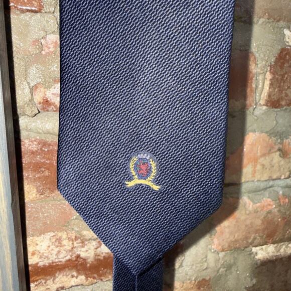 Vintage Tommy Hilfiger Tie - Tartan and Nautical Stripe  Vintage Lot Of 2 Tommy Hilfiger Italian Silk Ties Logo Made USA Navy & Plaid EUC